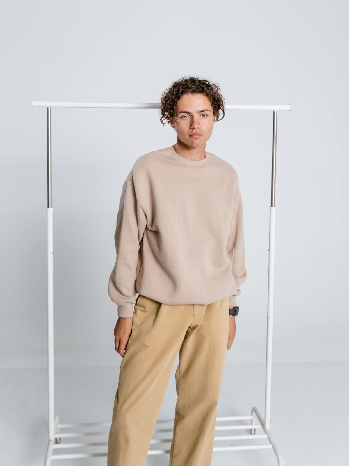 Etikashion 30 sweat beige unisexe écoresponsable oversize