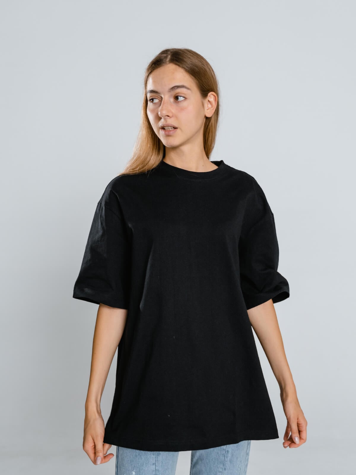 Etikashion 14 t-shirt noir oversize écoresponsable femme coton bio Etikashion