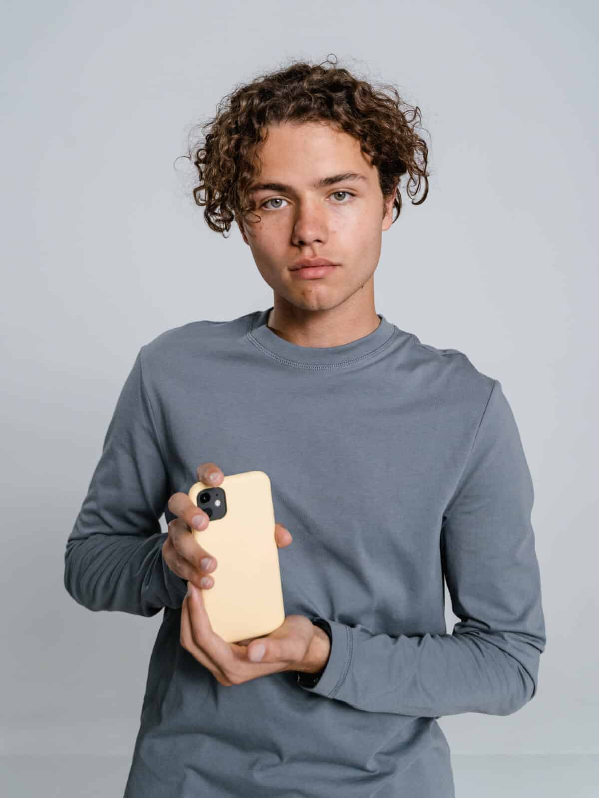 Etikashion 25 t-shirt gris manches longues écoresponsable unisexe