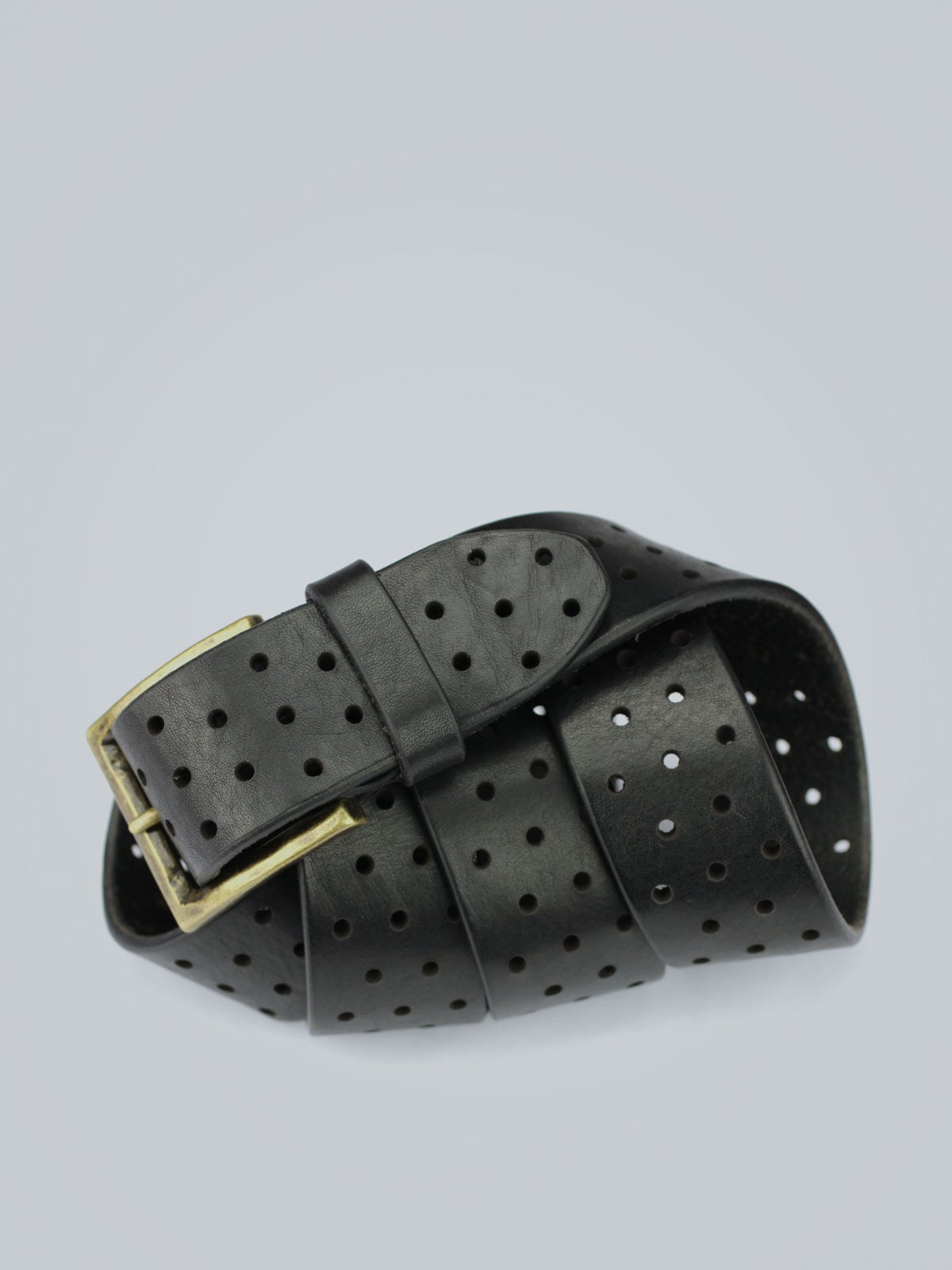 ceinture noire écoresponsable unisexe boucle dorée Etikashion