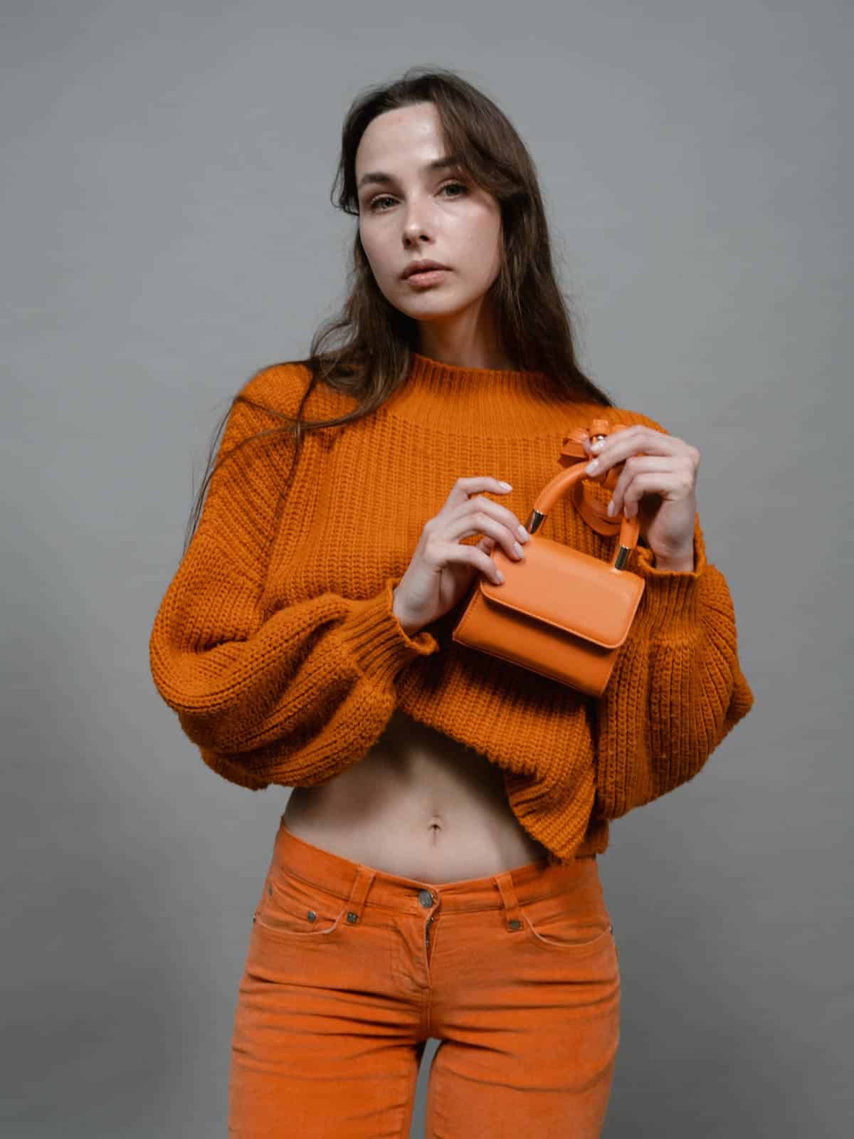 mini sac à main orange écoresponsable Etikashion